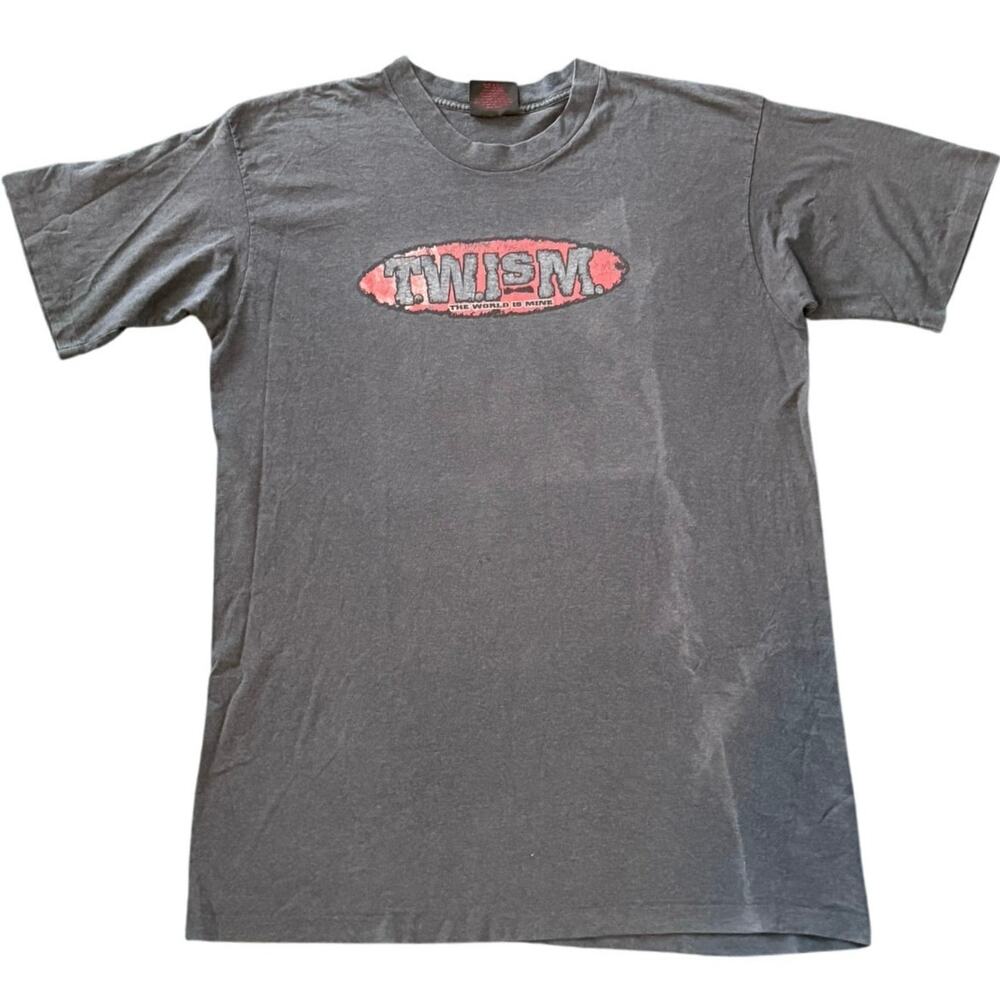 Vintage 90s The World is Mine Shaq Record Label Single Stitch Faded Shirt XL